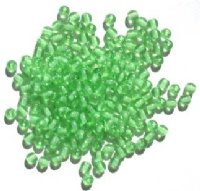 200 4mm Transparent Light Green Round Czech Glass Beads